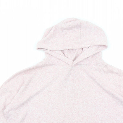 Marks and Spencer Girls Pink Viscose Pullover Hoodie Size 12-13 Years Pullover