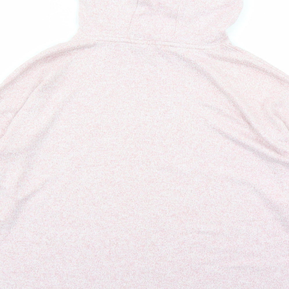 Marks and Spencer Girls Pink Viscose Pullover Hoodie Size 12-13 Years Pullover