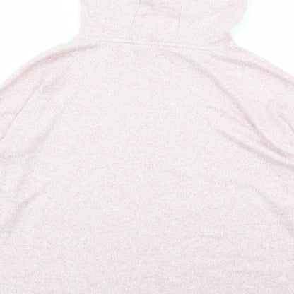 Marks and Spencer Girls Pink Viscose Pullover Hoodie Size 12-13 Years Pullover