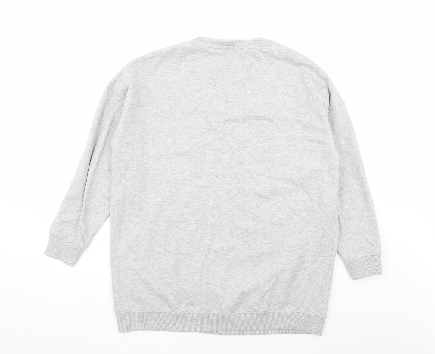 New Look Womens Grey Polyester Pullover Sweatshirt Size M Pullover