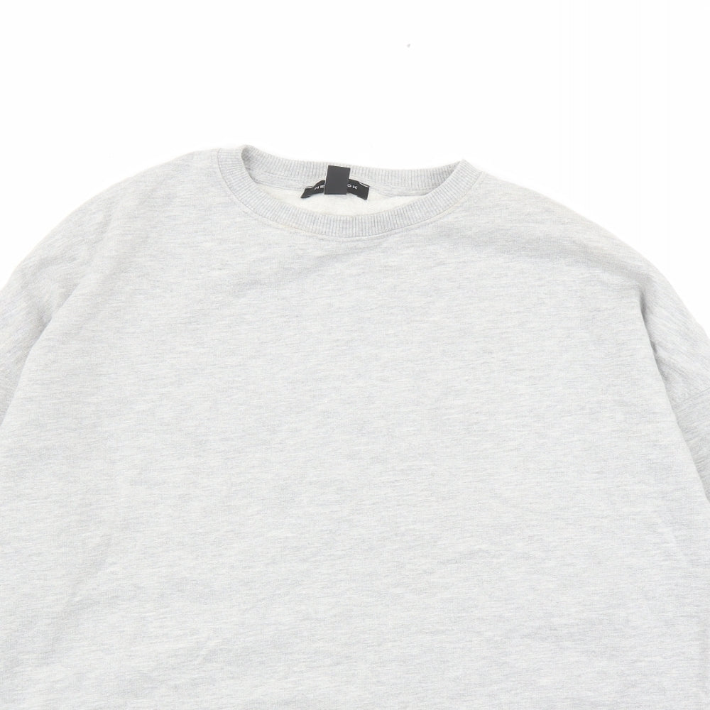 New Look Womens Grey Polyester Pullover Sweatshirt Size M Pullover