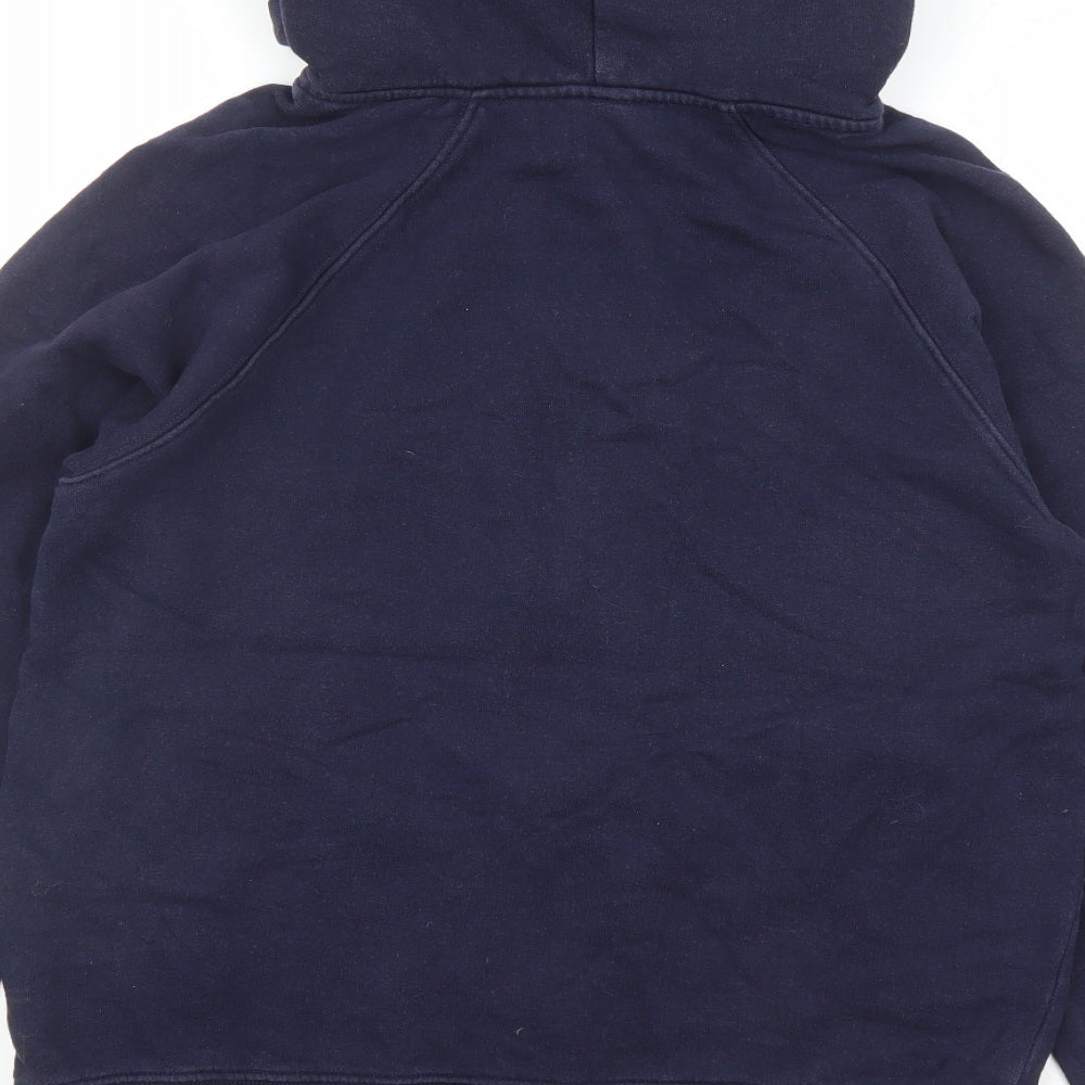 Earth Positive Womens Blue Cotton Full Zip Hoodie Size S Zip