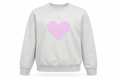 Neon Marl Womens Grey Cotton Pullover Sweatshirt Size XS Pullover - Heart Graphic