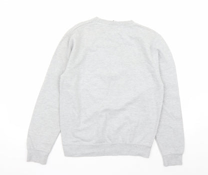 Neon Marl Womens Grey Cotton Pullover Sweatshirt Size XS Pullover - Heart Graphic
