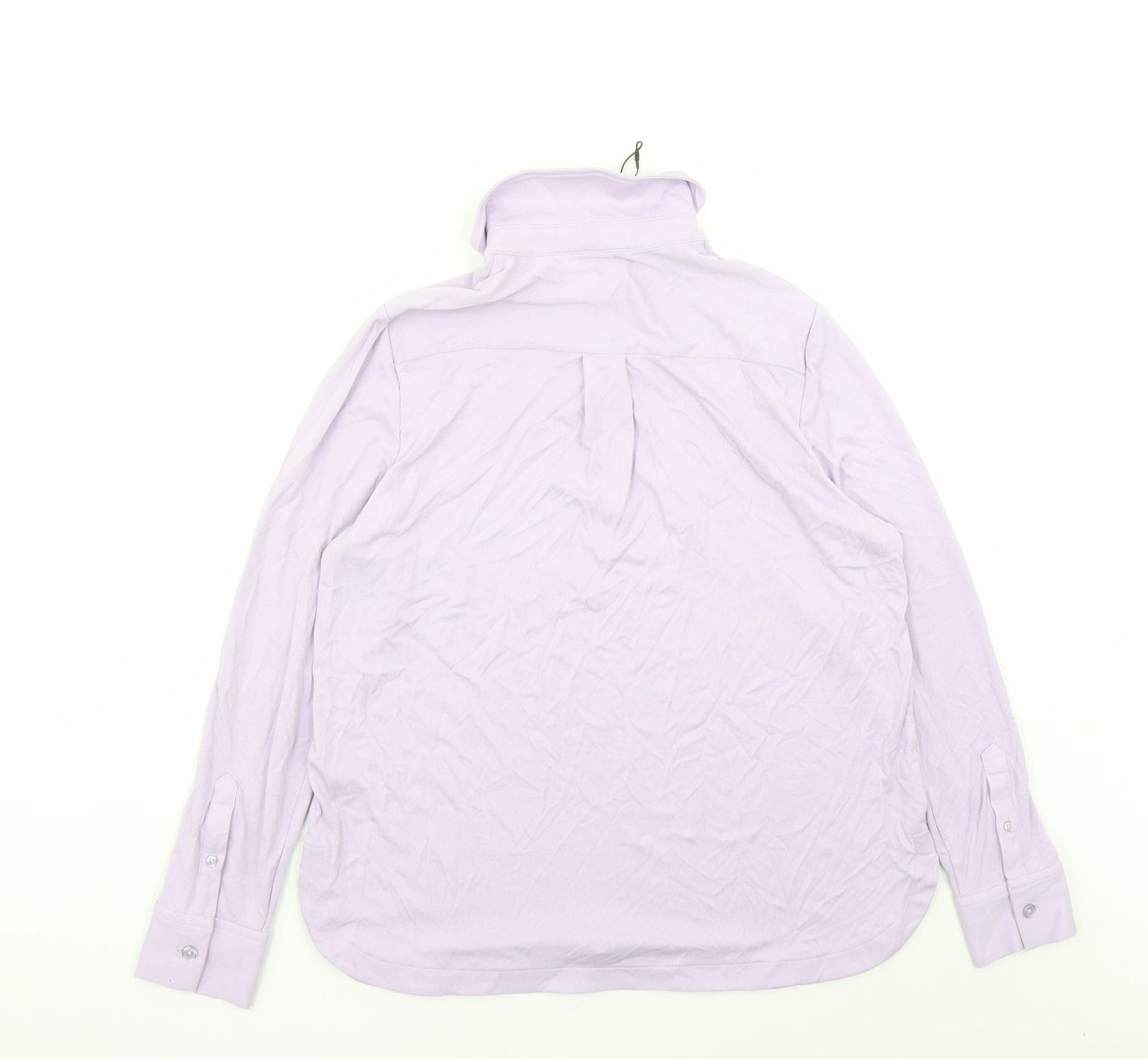 Autograph Womens Purple Modal Basic Polo Size 14 Collared