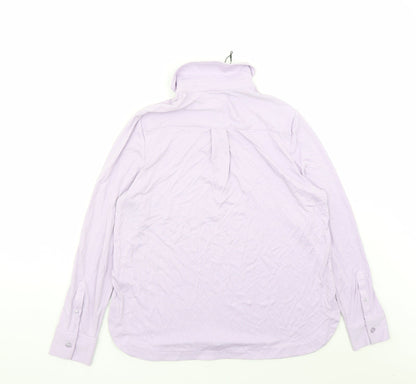 Autograph Womens Purple Modal Basic Polo Size 14 Collared