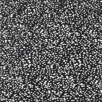 Marks and Spencer Womens Black Geometric Viscose Swing Skirt Size 22 - Elasticated Waist