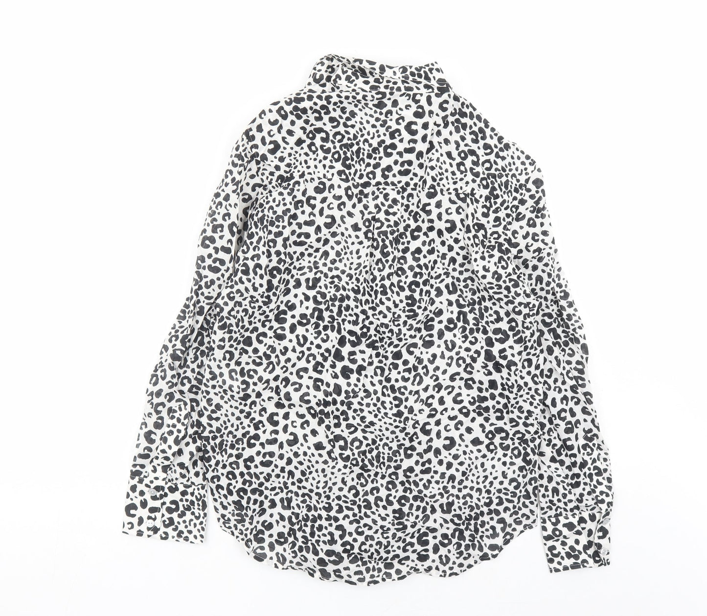 Womens UK Size 8 Marks and Spencer Black Basic Button-Up