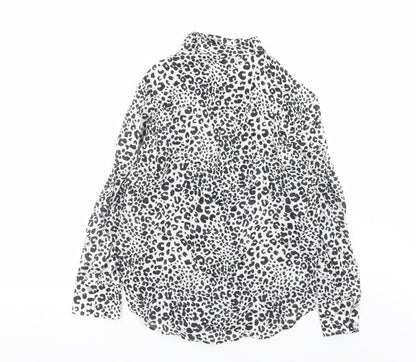 Womens UK Size 8 Marks and Spencer Black Basic Button-Up