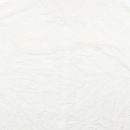 Marks and Spencer Womens White Viscose Basic Button-Up Size 18 Collared