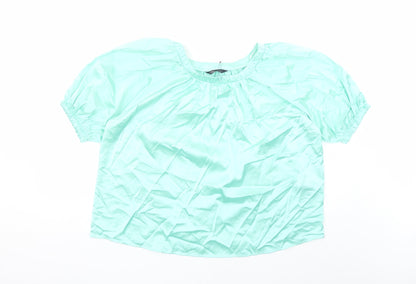 Womens UK Size 12 Marks and Spencer Green Basic Blouse