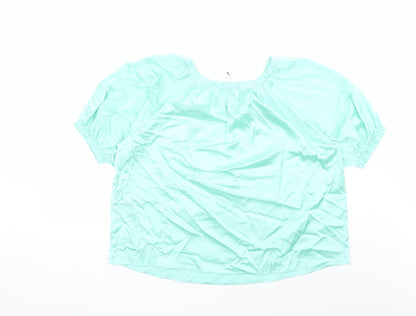 Womens UK Size 12 Marks and Spencer Green Basic Blouse