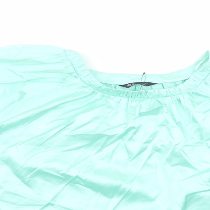 Womens UK Size 12 Marks and Spencer Green Basic Blouse