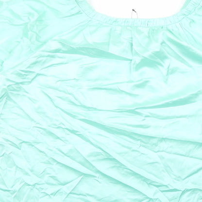 Womens UK Size 12 Marks and Spencer Green Basic Blouse