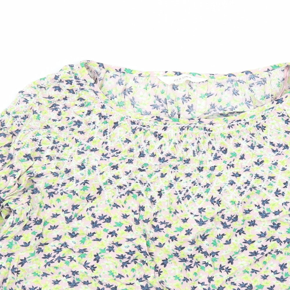 Womens UK Size 8 Per Una Multicoloured Basic Blouse