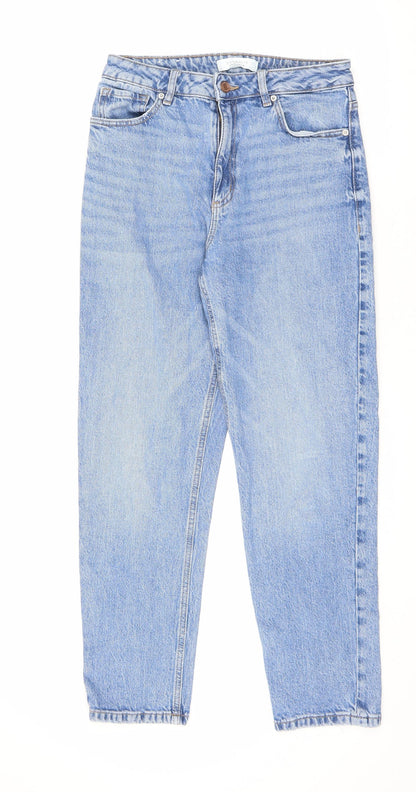 Dynamite Womens Blue Cotton Straight Jeans Size 26 in L26 in Regular Zip