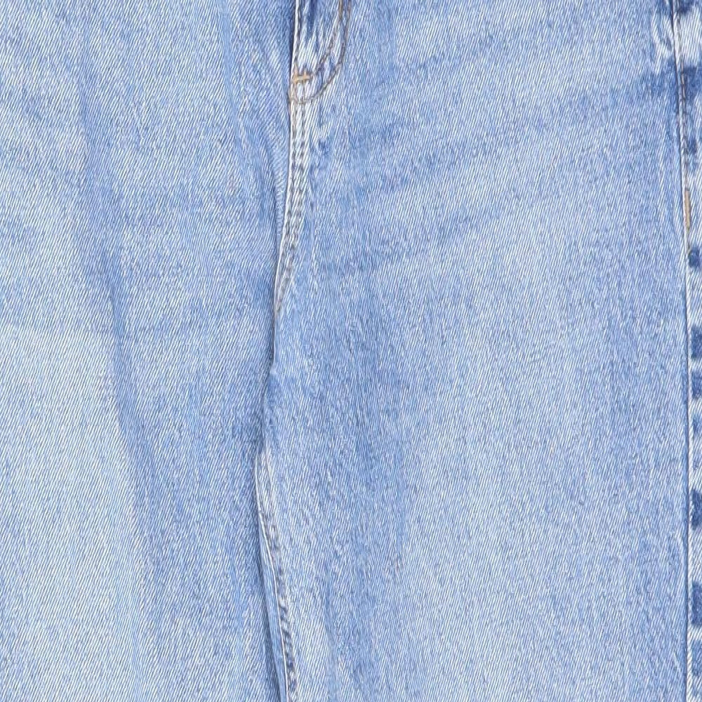Dynamite Womens Blue Cotton Straight Jeans Size 26 in L26 in Regular Zip