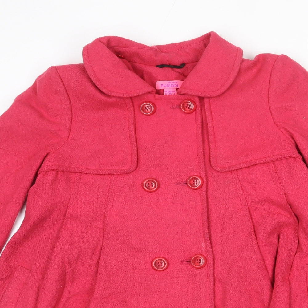 Womens UK Size 8 Monsoon Pink Overcoat