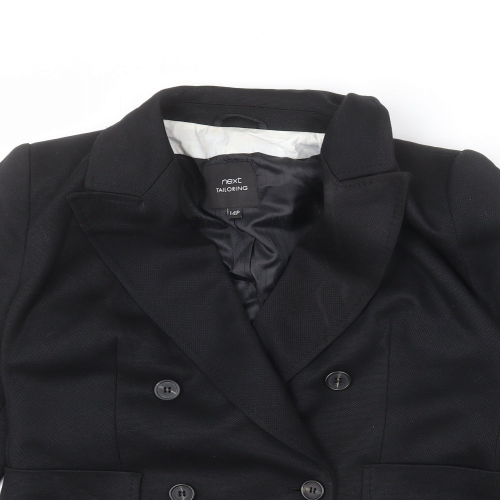 NEXT Womens Black Polyester Jacket Blazer Size 14