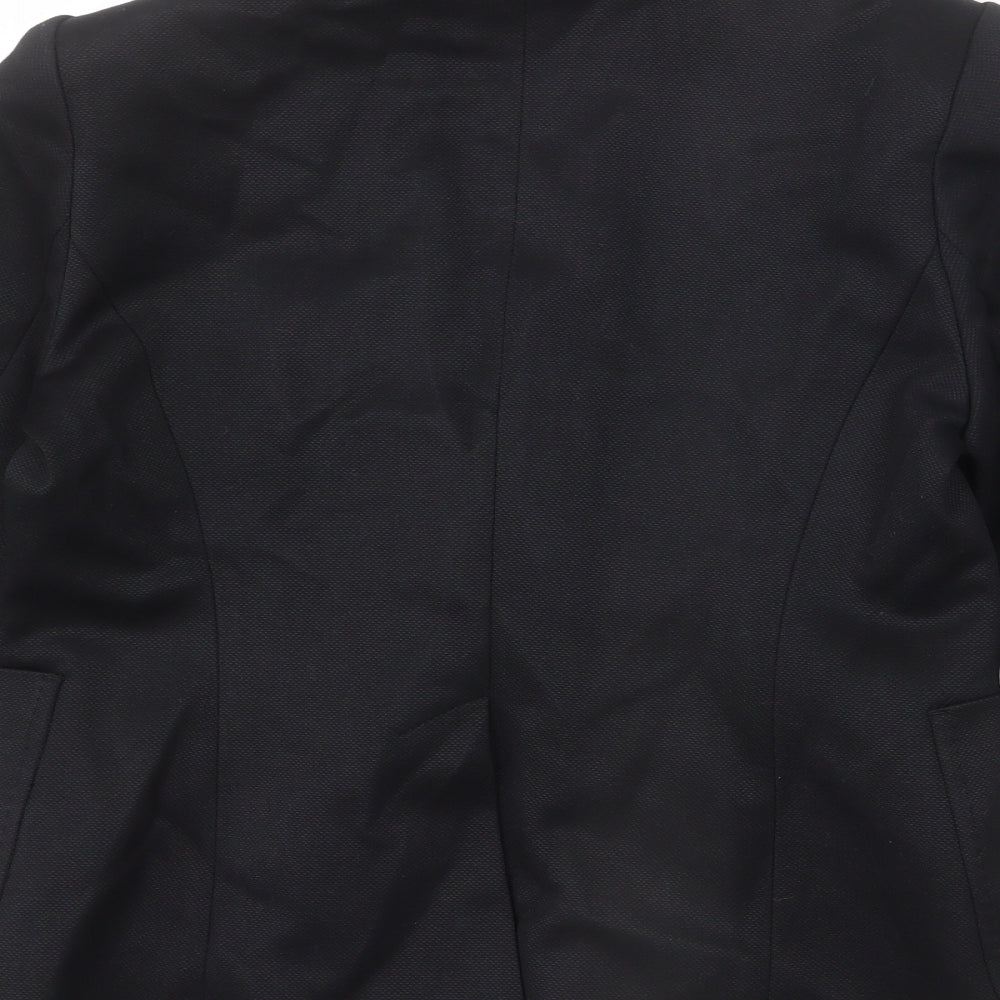 NEXT Womens Black Polyester Jacket Blazer Size 14