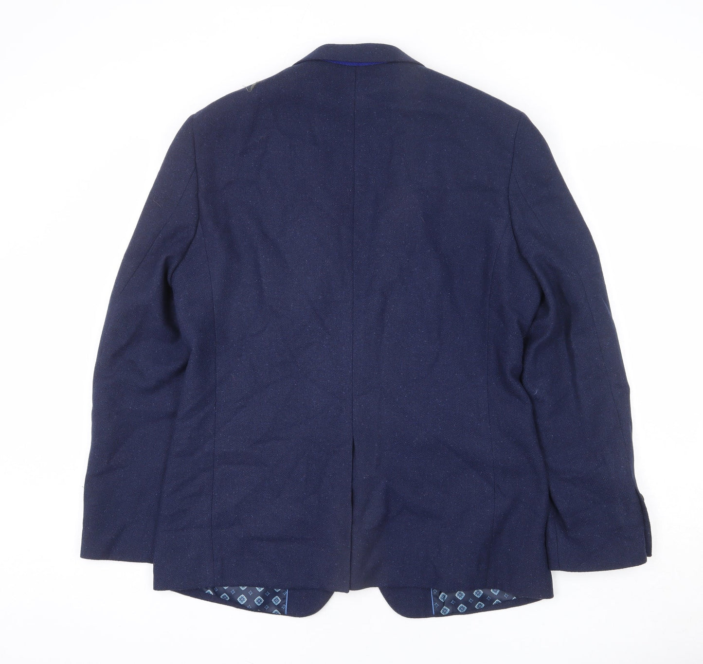 Broadstone Mens Blue Polyester Jacket Blazer Size 40 Regular