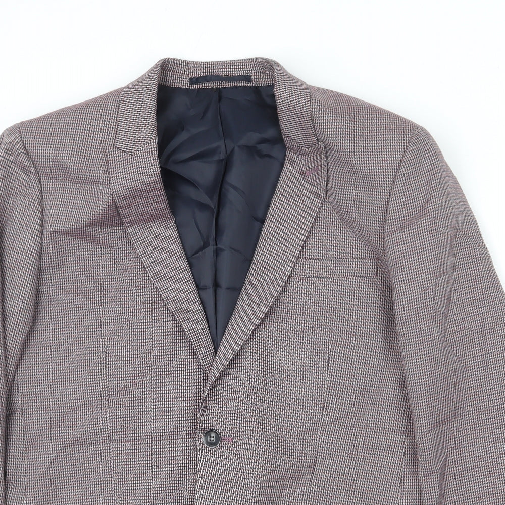 Mens UK Size 42 Topman Regular Multicoloured Suit Jacket