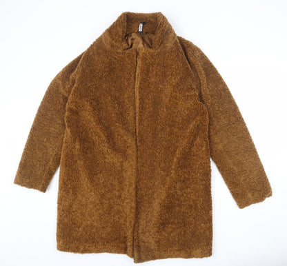 Womens UK Size 12 Influence Brown Overcoat