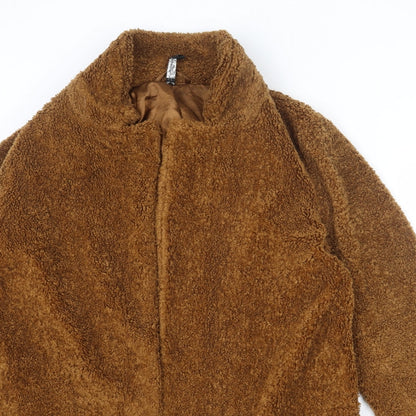 Womens UK Size 12 Influence Brown Overcoat