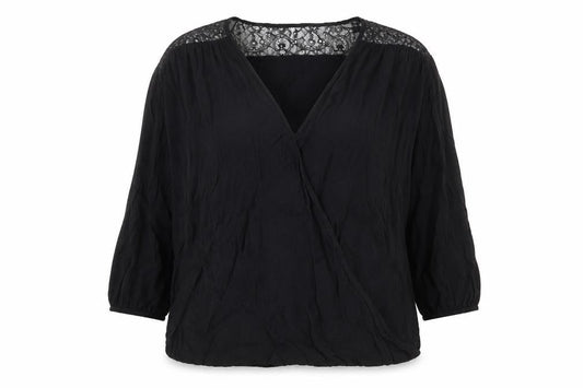 Womens UK Size L Mango Black Basic Blouse