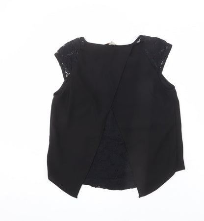 Womens UK Size 12 Billie & Blossom Black Basic Blouse