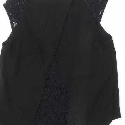 Womens UK Size 12 Billie & Blossom Black Basic Blouse