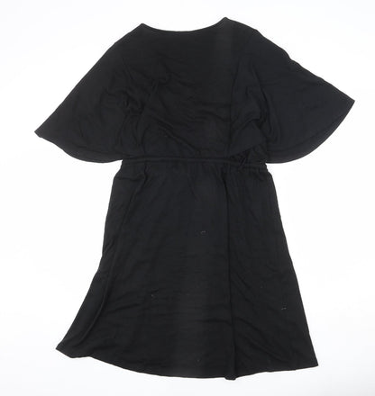 Gap Womens Black Polyester A-Line Size M V-Neck Pullover - Bows