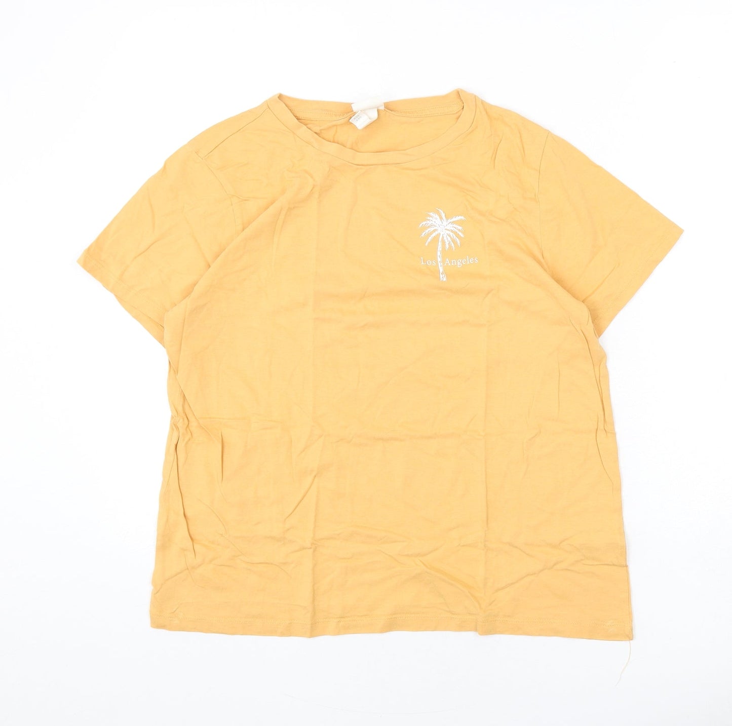 Womens UK Size M H&M Orange Basic T-Shirt