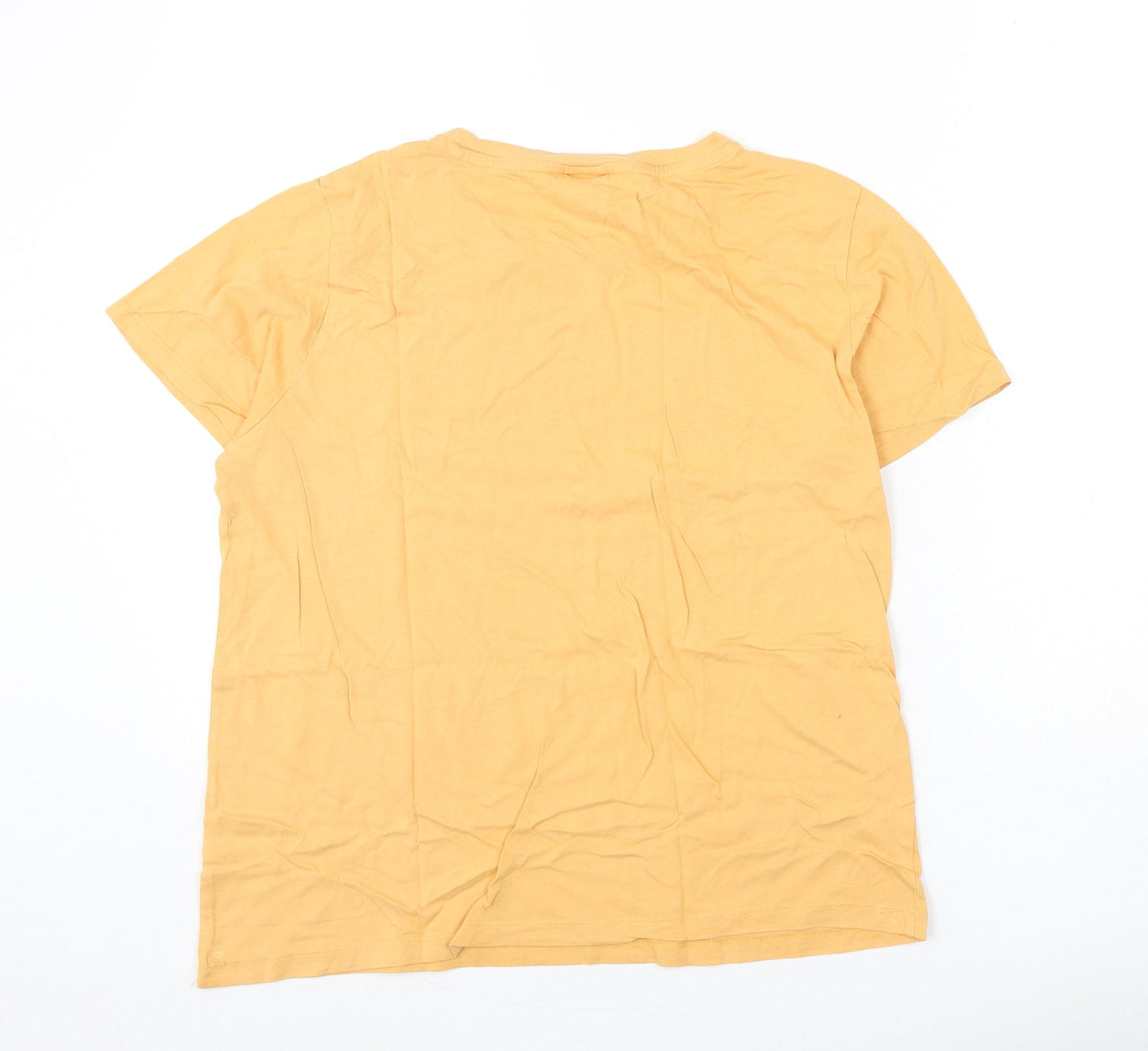Womens UK Size M H&M Orange Basic T-Shirt