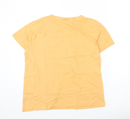 Womens UK Size M H&M Orange Basic T-Shirt