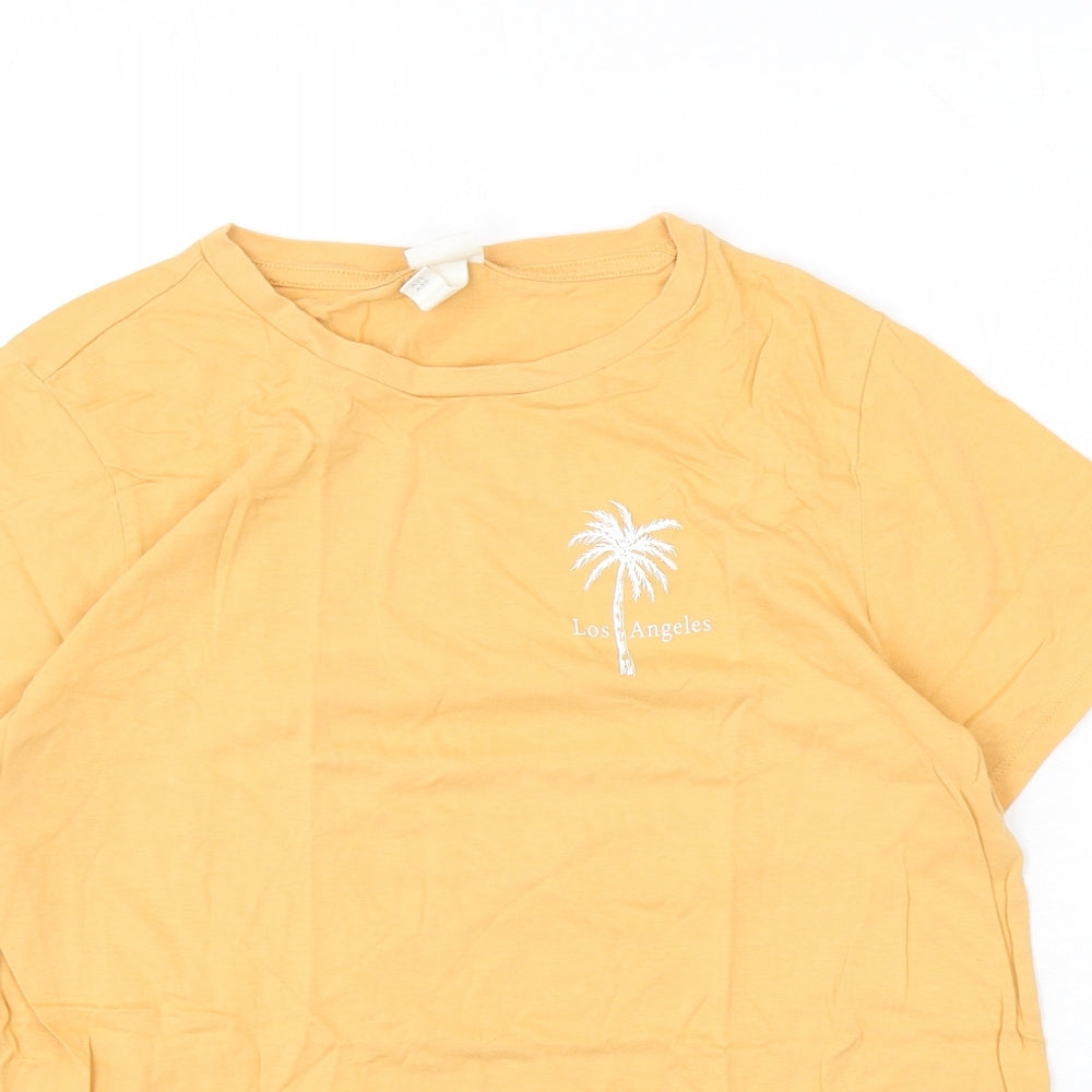 Womens UK Size M H&M Orange Basic T-Shirt