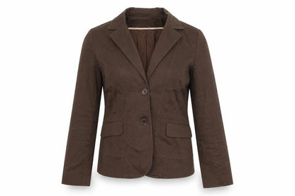 Cyrillus Womens Brown Jacket Blazer Size 10 Button