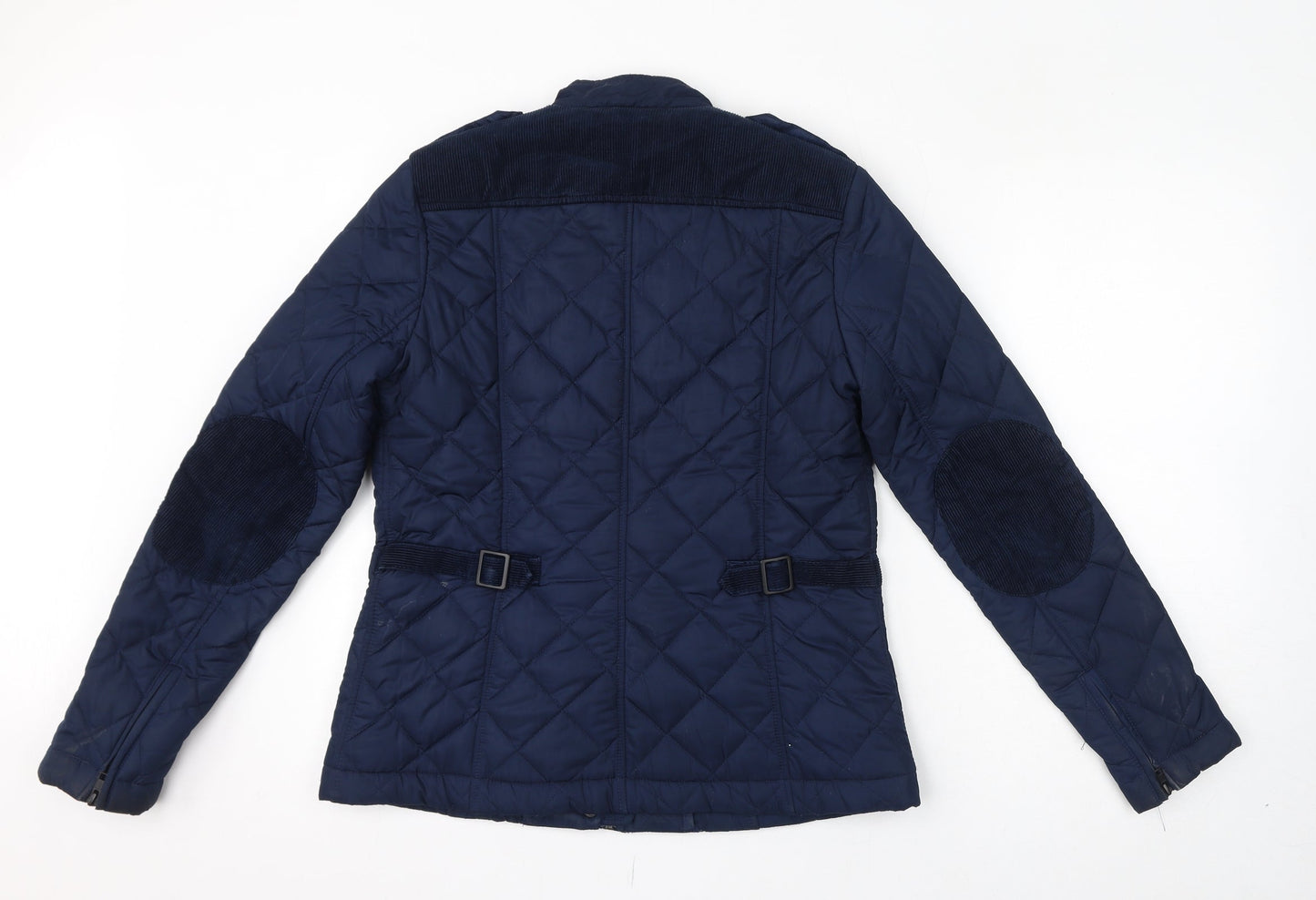 Womens UK Size 12 French Connection Blue Quilted Coat