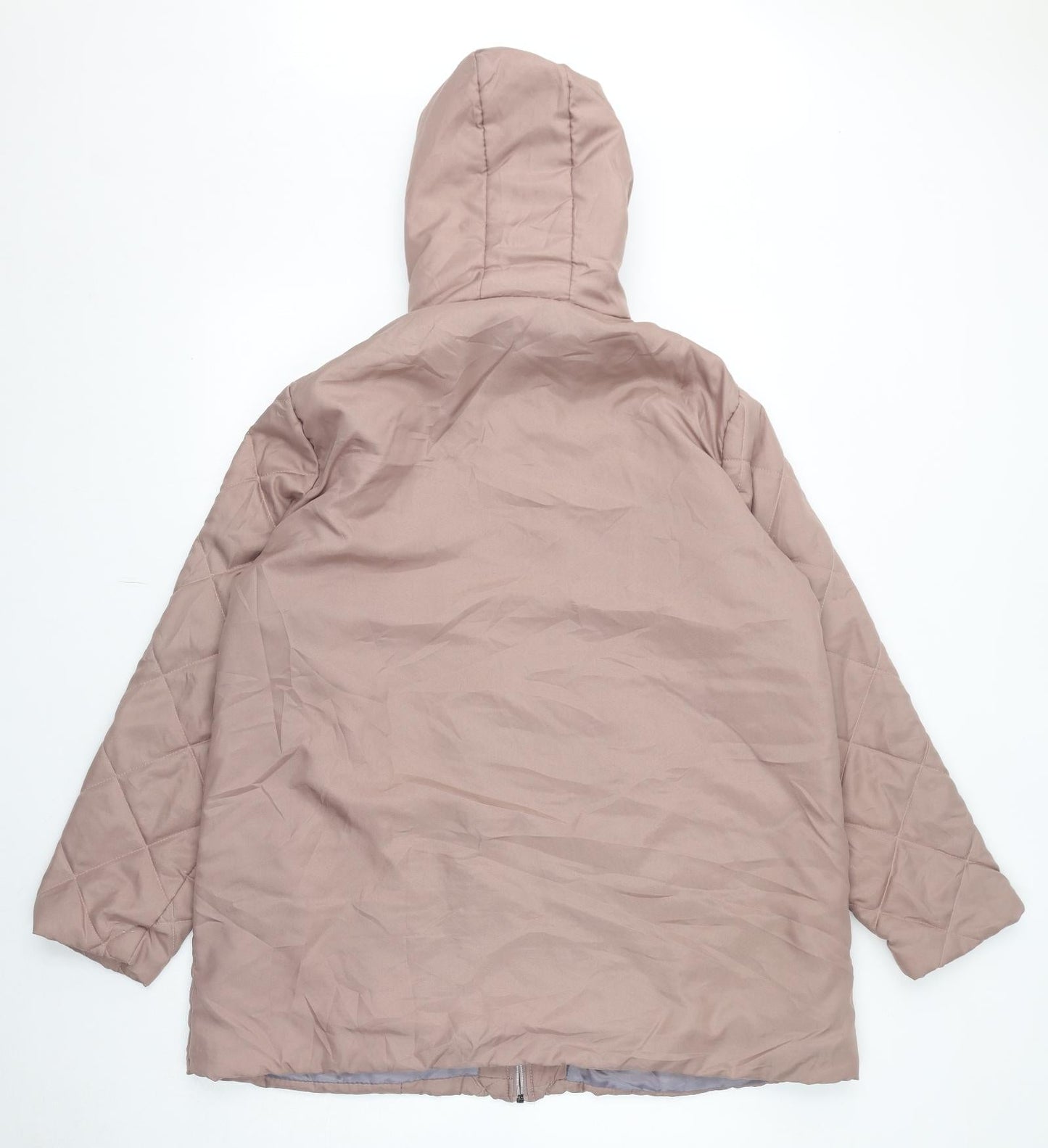 Womens UK Size L Anne De Lancay Pink Parka Coat