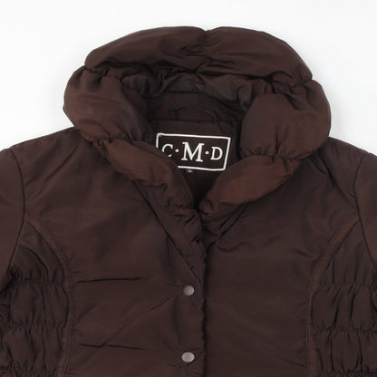 CMP Womens Brown Quilted Jacket Size 10 Button
