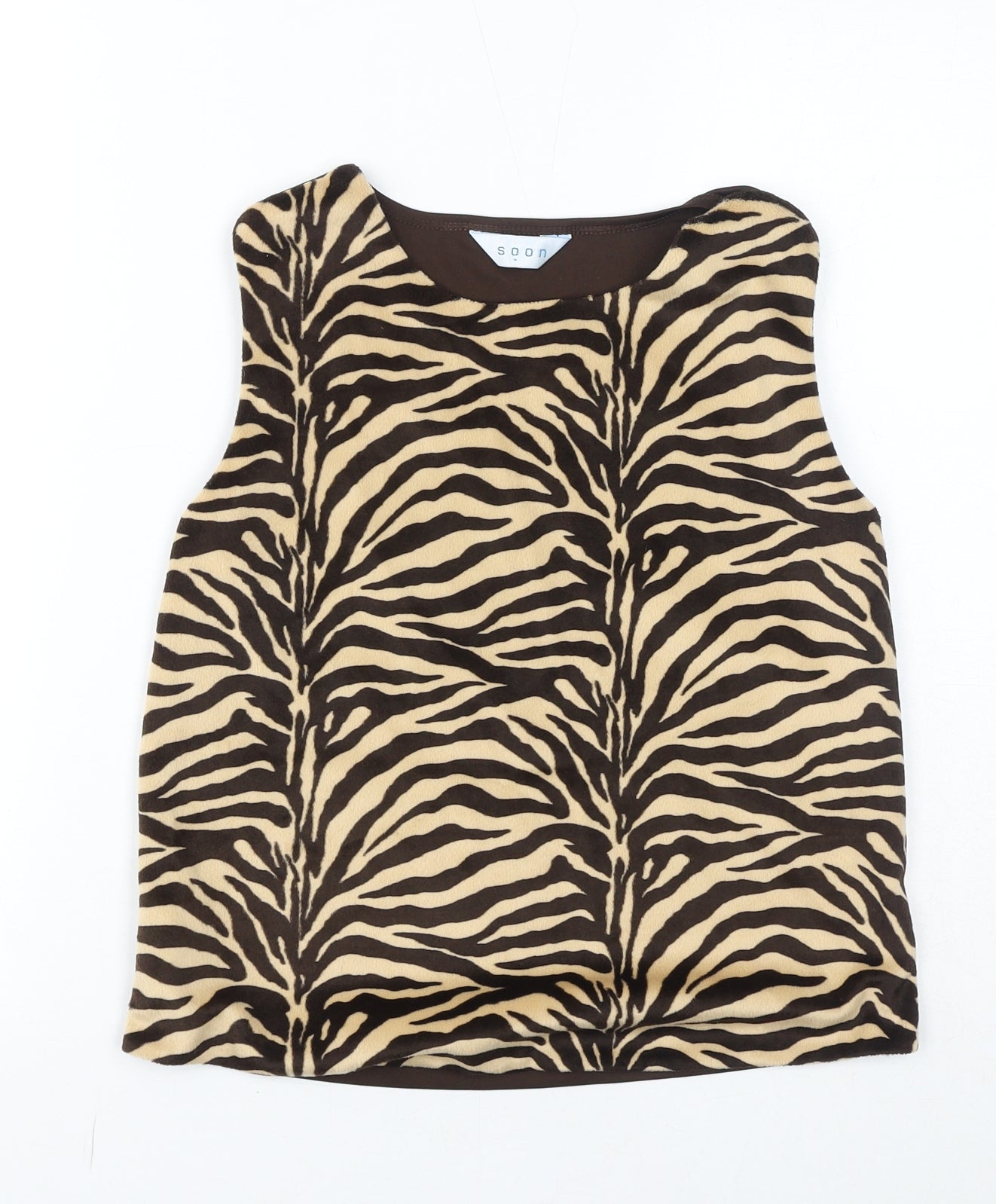 Womens UK Size 12 Soon Brown Basic Tank