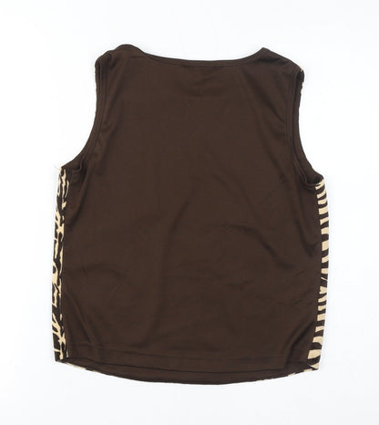 Womens UK Size 12 Soon Brown Basic Tank