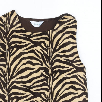 Womens UK Size 12 Soon Brown Basic Tank