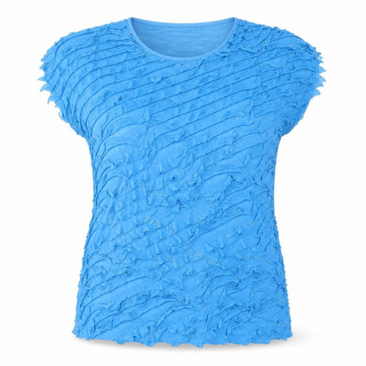 Womens UK Size 3XL Antthony Blue Basic T-Shirt
