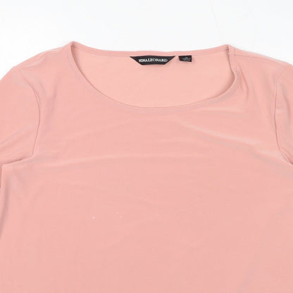 Womens UK Size M Nina Leonard Pink Basic T-Shirt