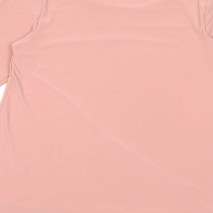Womens UK Size M Nina Leonard Pink Basic T-Shirt