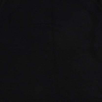 Courtaulds Mens Black Round Neck Acrylic Pullover Jumper Size L Long Sleeve