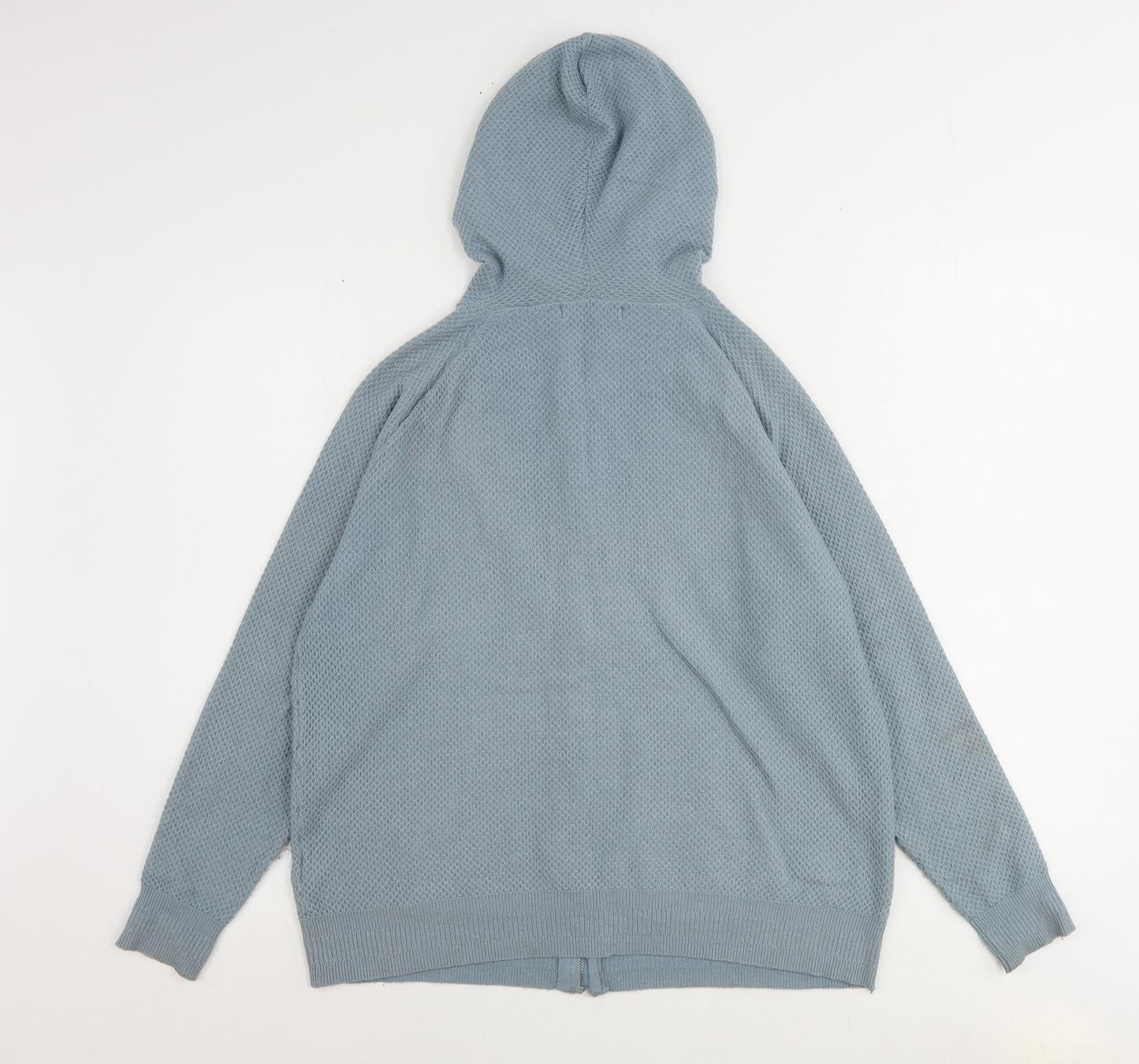 Womens UK Size M Marks and Spencer Blue Full Zip Jumper