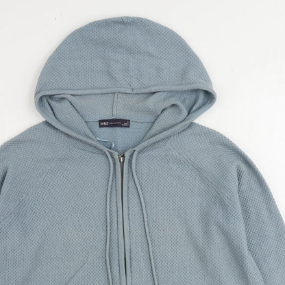 Womens UK Size M Marks and Spencer Blue Full Zip Jumper