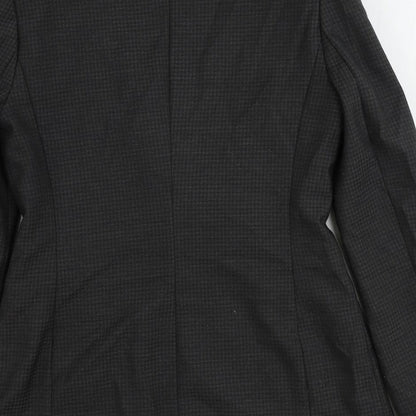 NEXT Womens Grey Houndstooth Polyester Jacket Blazer Size 8